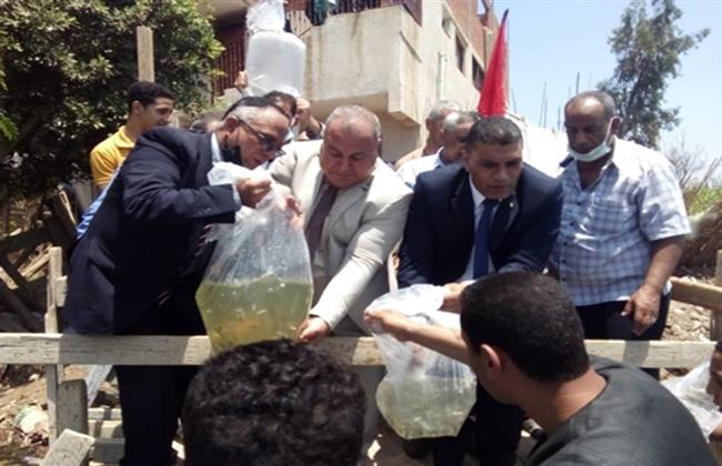 إلقاء 2 مليون وحدة زريعة بلطي نيلي بالبحر الفرعوني بالمنوفية