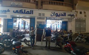 حملات علي المقاهي والمحال والباعة المتعدين بالدقي والعجوزة والهرم