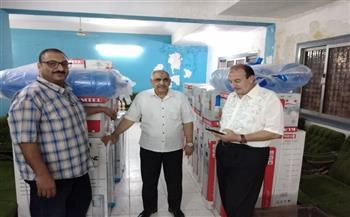 توزيع 50 مبرد مائي بلجان امتحانات الثانوية العامة ببني سويف