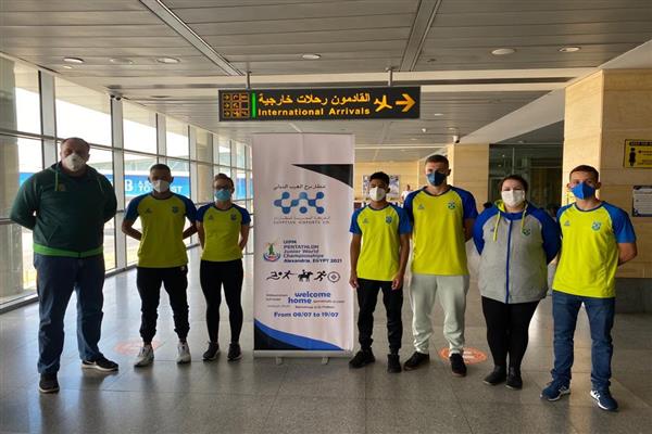 مطار برج العرب يستقبل الفرق المشاركة فى بطولة الخماسي الحديث للناشئين