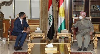 القنصل الأمريكي لبارزاني: نحترم إرادة شعب كردستان وقلقون على أمن العراق