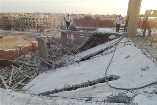 جهاز الشروق يزيل أعمال بناء مخالفة فى مهدها بقطعة أرض سكنية