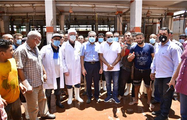 محافظ الغربية يتابع انتظام العمل بمجزر السنطة