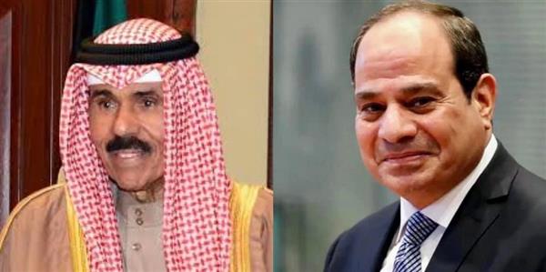 السيسى وأمير الكويت يتبادلان التهنئة هاتفيا