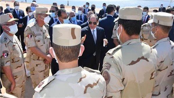 تفقد السيسي أعمال تطوير المحاور والطرق الجديدة بالإسكندرية يتصدر عناوين الصحف