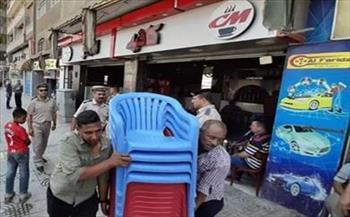 رفع 453 حالة إشغال طريق مخالفة في 4 مدن بالبحيرة