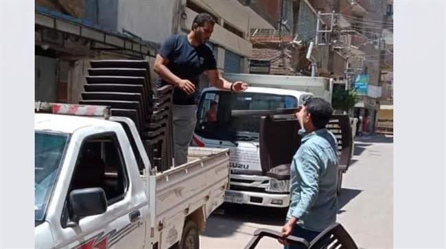 رفع ٧٣١ حالة إشغال طريق بالبحيرة