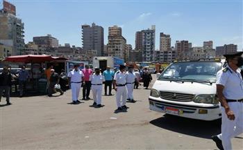 ثلاث حملات لإزالة الاشغالات والحواجز بوسط الإسكندرية 