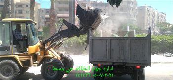رفع ٤٥ طن مخلفات متنوعة من شوارع حي وسط الإسكندرية