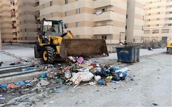   رفع ١٢٣طن مخلفات وأتربة  بغرب الإسكندرية 