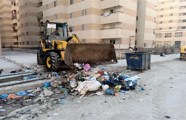 رفع ١٢٣طن مخلفات وأتربة  بغرب الإسكندرية 