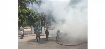  إخماد حريق نشب فى سيارة بشارع الأهرام
