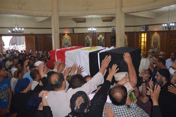 المنيا تشيع جثامين 3 من شهداء الواجب الوطني