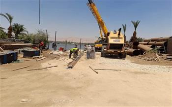 طارق لطفى: يتفقد تنفيذ أعمال مشروع طريق محور شمال الأقصر