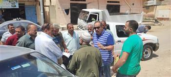 حمله لإزالة الاشغالات والتعدى على الطريق العام فى برج العرب 