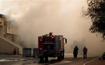   حريق ضخم وسط إسرائيل
