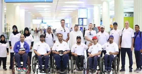 عادل الغضبان يشجع البعثة المصرية للمعاقين 