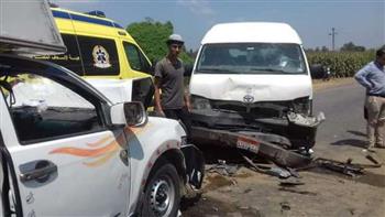   إصابة سائقان فى تصادم على طريق «القاصد» بشبين الكوم