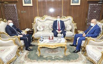 استقبال محافظ المنوفية لمدير الأمن والأمن الوطني لتبادل التعاون بين الأجهزة الأمنية
