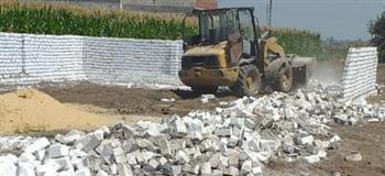إزالة 16 حالة بناء مخالف شمال بني سويف