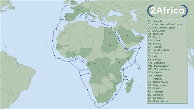 إضافة مواقع إنزال جديدة لنظام الكابل البحري 2Africa