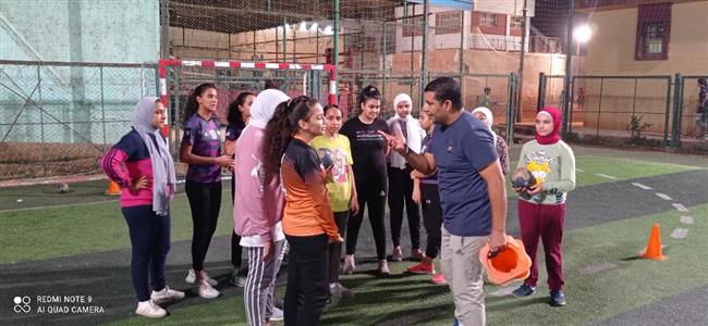 بدء إعداد فريق ناشئات يد المنيا 2006 للمشاركة في بطولة كرة اليد