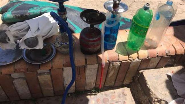 ضبط شيشة ومواقد غاز بشواطىء الاسكندرية 