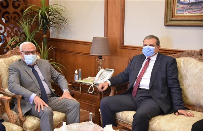 «الغضبان» يستقبل وزير القوى العاملة بديوان عام محافظة بورسعيد
