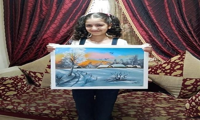 شهد رضا صاحبة الـ 10 سنوات "أعشق الرسم"
