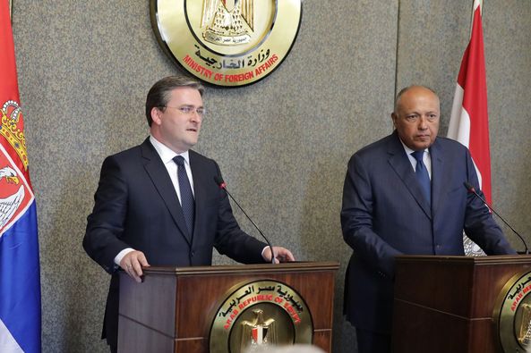 وزير الخارجية ونظيره الصربي يؤكدان عمق علاقات التعاون بين البلدين