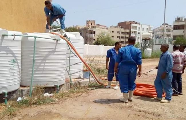انطلاق حملة تطهير وتعقيم خزانات المياه بمدارس بيلا