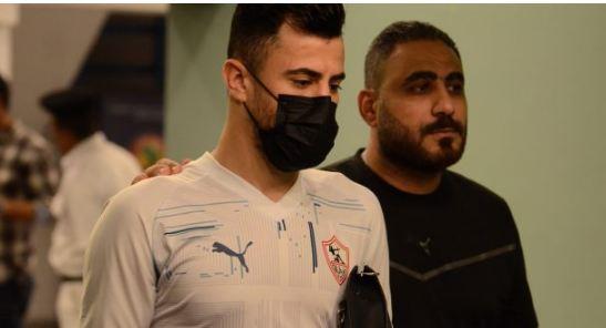 حافلة الزمالك تصل ستاد الدفاع الجوي لمواجهة الأنتاج الحربي