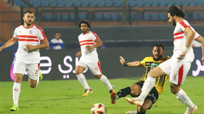 الزمالك يتقدم بهدف على الإنتاج في الشوط الأول