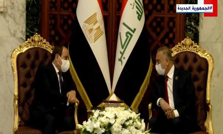 جلسة مباحثات بين السيسى ورئيس وزراء العراق