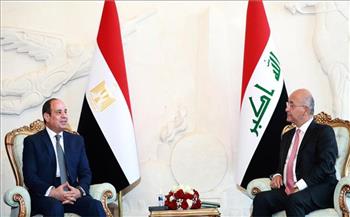   رئيس العراق يستقبل السيسى بقصر بغداد 