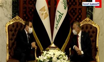   جلسة مباحثات بين السيسى ورئيس وزراء العراق