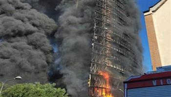   فيديو| حريق ضخم يلتهم مبنى سكنى فى إيطاليا