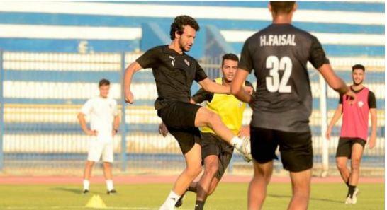  محمود علاء يشارك فn التدريبات الجماعية للزمالك