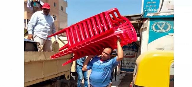رفع ٦٢١ حالة إشغال طريق فى البحيرة