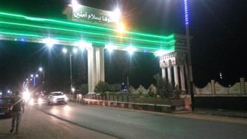 الشرقية تتزين استعدادا للاحتفال بالعيد القومى