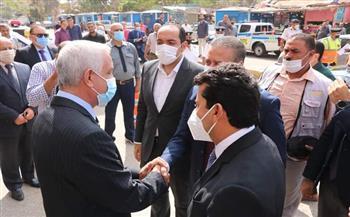 رئيس الجامعة يستقبل وزير الرياضة ومحافظ المنوفية أثناء زيارة مصابى حادث فريق السرعة