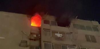   حريق شقة سكنية بسبب الشماريخ بحلوان