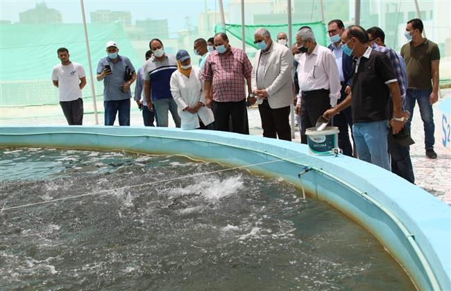 وزير الزراعة يتفقد أعمال التطوير بالمفرخ السمكي بالإسكندرية