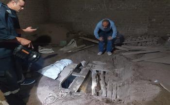 إنهيار وتصدع 3 منازل بحى غرب للتنقيب عن الأثار فى أسيوط