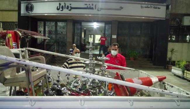 حملات مكبرة لازالة الإشغالات وتنفيذ الاجراءات الاحترازية بأحياء الثغر