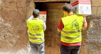 الأورمان توزع 12 ألف كرتونة على 75 قرية بالمنيا