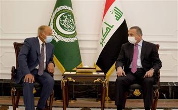 أبو الغيط يلتقي الكاظمي ويؤكد دعم الجامعة للدور النشط للعراق في محيطه العربي والاقليمي