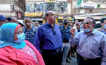 محافظ الإسكندرية يأمر بإزالة جميع الإشغالات بشارع الزهور وتشميع المحال المخالفة