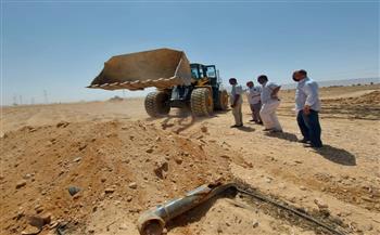   إزالة أعمال مخالفة على أراضي أثار وحرم الري بالأقصر