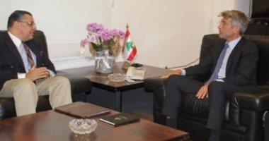 وزير الطاقة بلبنان يبحث مع سفير مصر آليات توريد الغاز لـ بيروت
